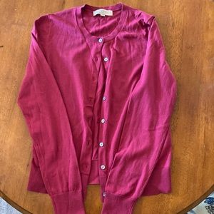 LOFT MAROON CARDIGAN